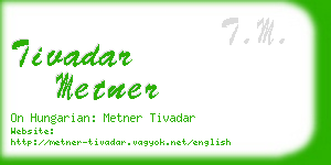 tivadar metner business card